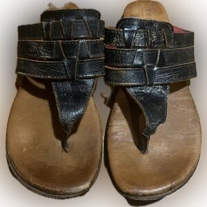 Bed Stu distressed black leather sandals.  Lightly used in great shape.
